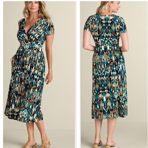 Summer Multicolor Green Dress Size M - Picture 1 of 2